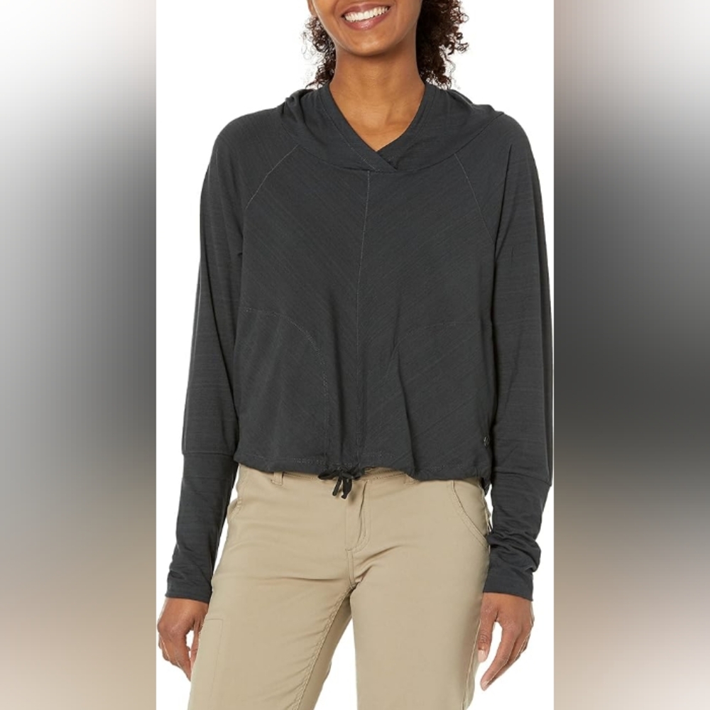 Prana Charcoal Gray Inigma Hoodie Size M
